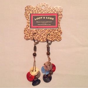 Vintage Button Earrings